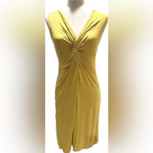 BCBG MaxAzaria yellow stretch jersey sleeveless dress XS